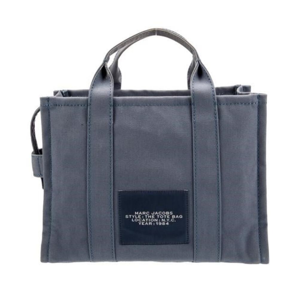Marc Jacobs Luxury The Tote Bag Green Canvas & Gunmetal Messenger Bag (MJXX126) - Picture 3 of 6